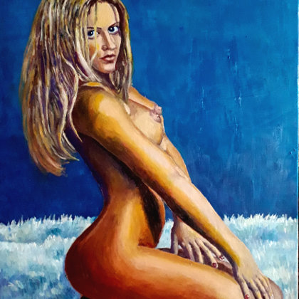 Női akt olaj-vászon 60x80cm rendelésre készült