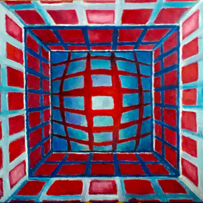 másolat Vasarely után.  olaj-vászon 40x60cm rendelésre készült
