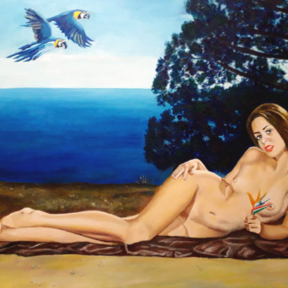 Női akt. olaj-vászon 70x100cm rendelésre készült