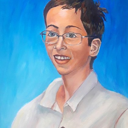 Kisfiú portré Olaj-farost 50x40cm  rendelésre készült