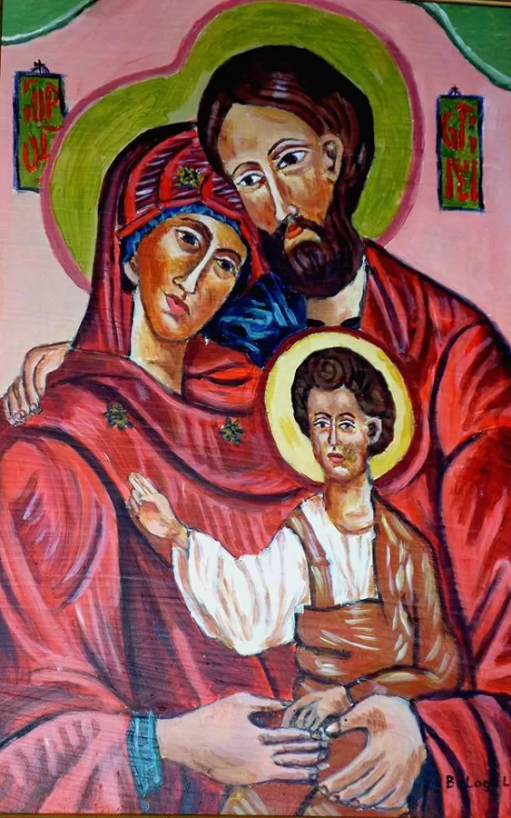 A szent család akril-farost 50x33cm