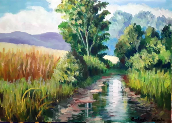 A kispatak olaj-vászon 50x70cm  Ár. 62000Ft