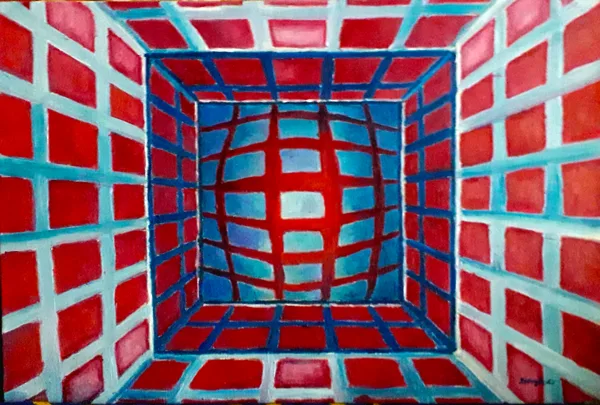 másolat Vasarely után.  olaj-vászon 40x60cm rendelésre készült