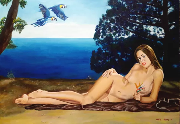 Női akt. olaj-vászon 70x100cm rendelésre készült