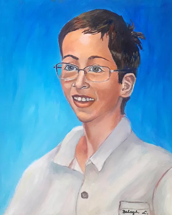 Kisfiú portré Olaj-farost 50x40cm  rendelésre készült