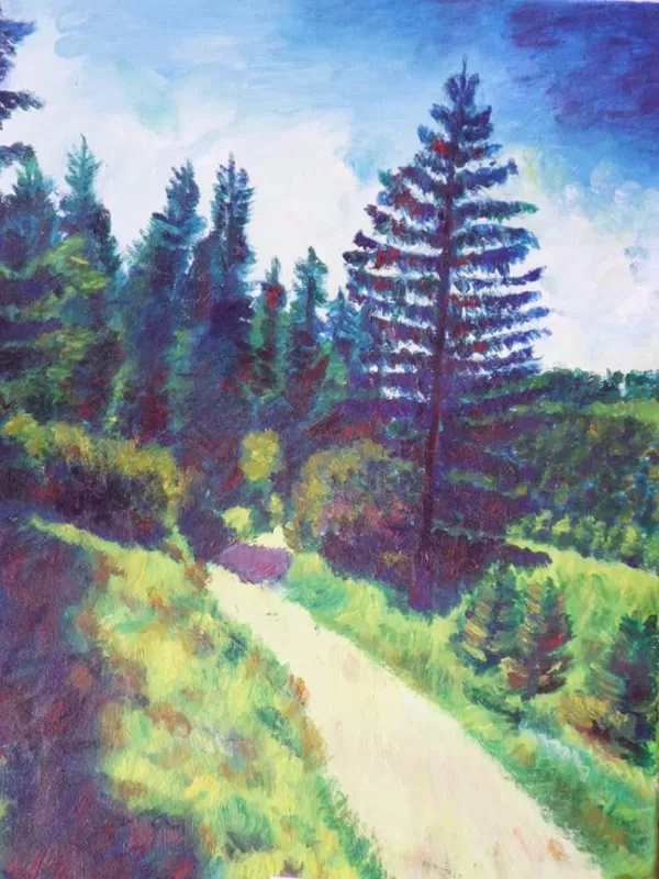 Útmenti fenyők olaj-vászon 50x4qcm  elkelt