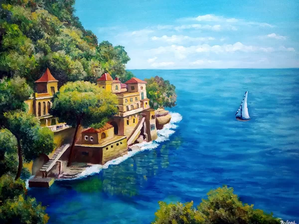 Olasz riviéra Olaj-vászon 50x70cm  megvásárolható