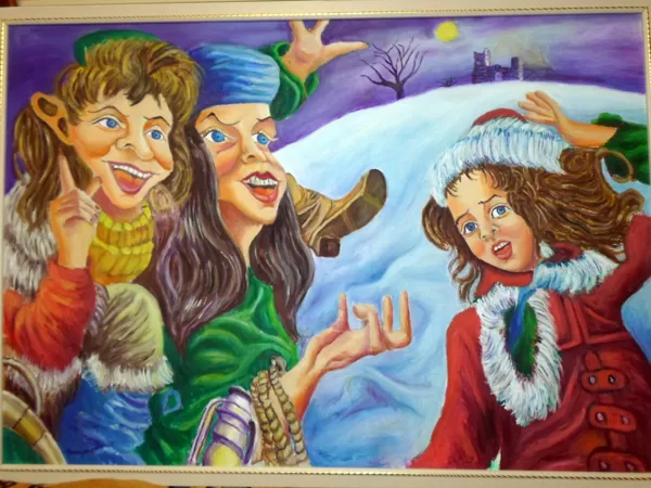 Hóban fagyban. 70x100cm olaj-vászon  Ára. 150000Ft