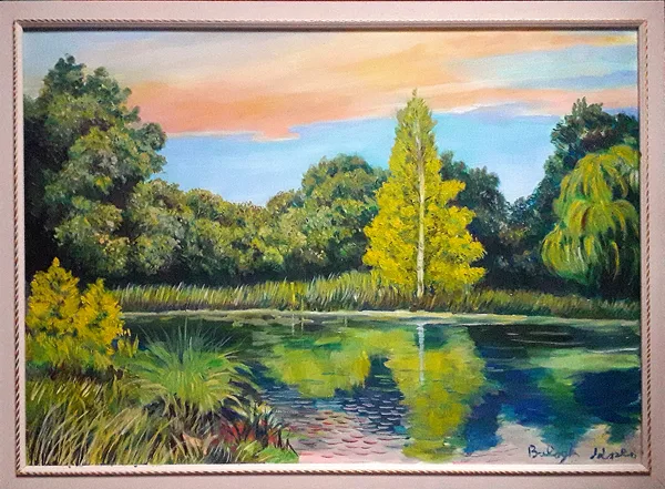 Tóparti nyár Olaj-vászon 50x70cm  megvásárolható